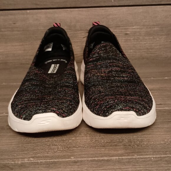 Sketchers Go Walk Women Slip On Sneakers Size 7.5 Black Multi Colored - Picture 5 of 16